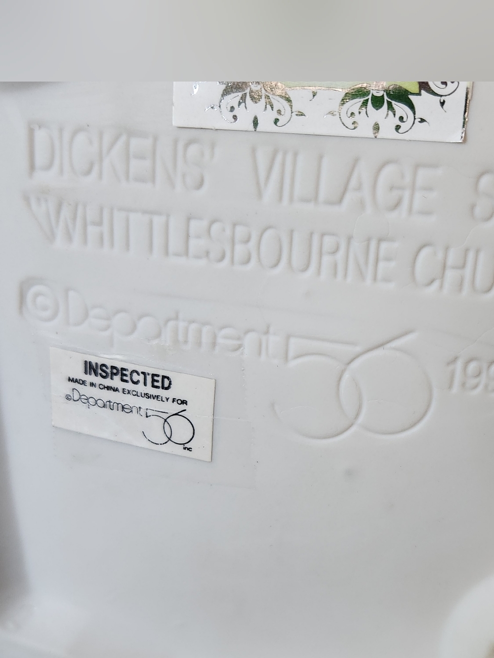 Vintage Whittlesbourne Church Handpainted Porcelain Dickens Village Series - Picture 10 of 16